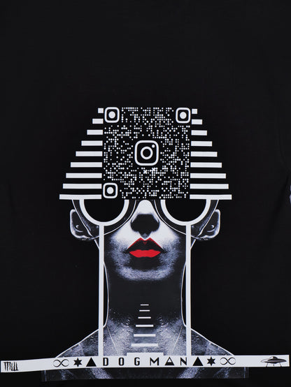 ALPHA SERIES(ATB08)-BLACK OVERSIZED UNISEX TSHIRT