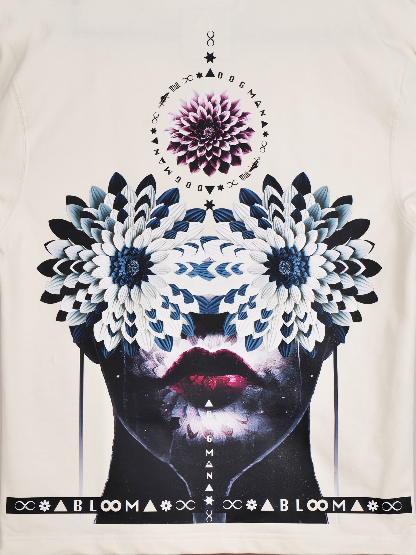 BLOOM SERIES(BTC05)-CREAM OVERSIZED UNISEX TSHIRT