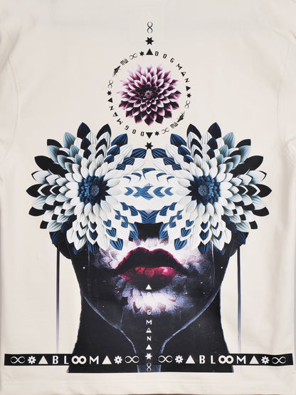 BLOOM SERIES(BTC05)-CREAM OVERSIZED UNISEX TSHIRT