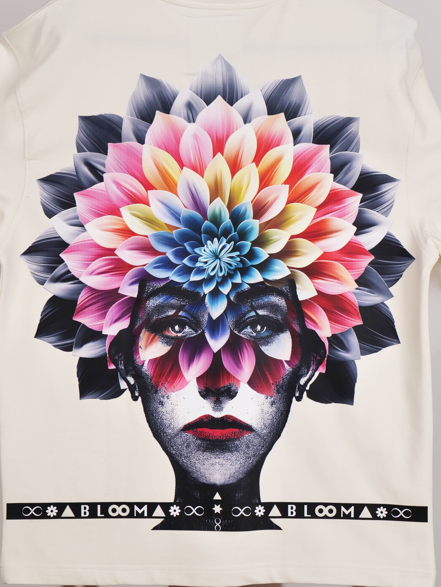 BLOOM SERIES(BTC07)-CREAM OVERSIZED UNISEX TSHIRT
