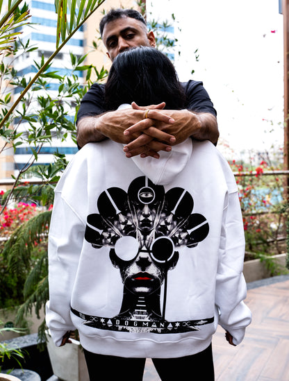 ALPHA SERIES(AHW06)-WHITE UNISEX HOODIE