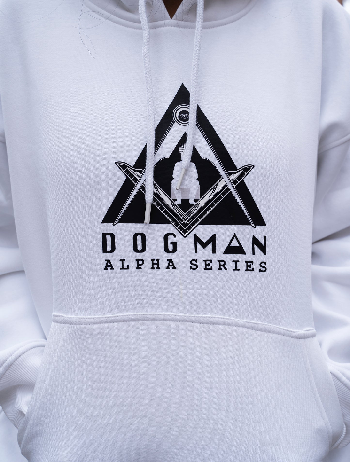ALPHA SERIES(AHW06)-WHITE UNISEX HOODIE
