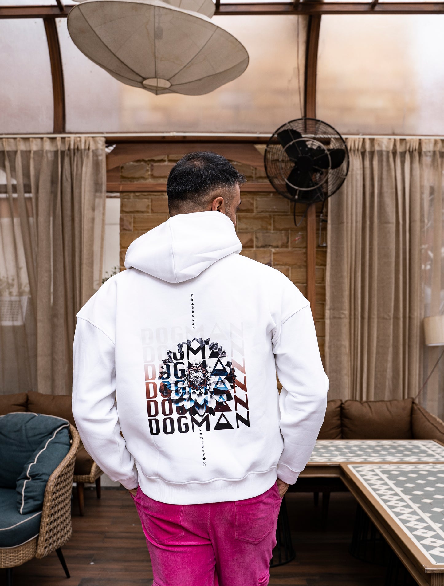 BLOOM SERIES(BHW01)-WHITE UNISEX HOODIE
